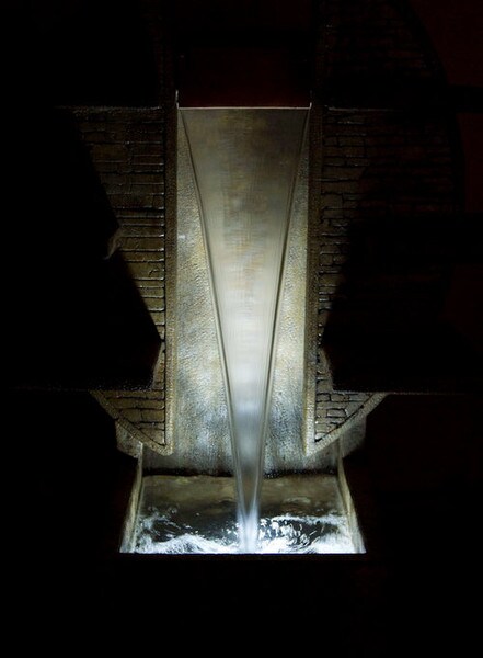 Rain Forest Wall Fountain with Shelves Functional Sculptural Water Stone